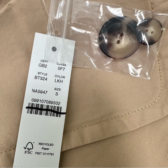 J. Crew Relaxed heritage trench coat in chino Light Khaki NEW BT324 - Picture 8 of 12